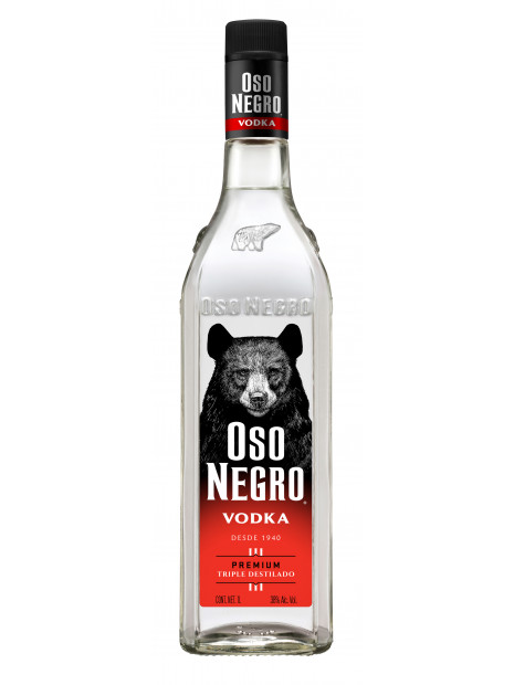 Vodka Oso Negro, botella de 1 litro